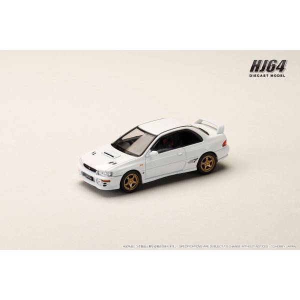 [ Back-order ] Hobby Japan HJ641079AW 1:64 SUBARU Impreza PURE SPORTS COUPE WRX type R STi Version GC8 FETHER WHITE Diecast model car