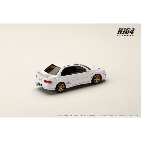 [ Back-order ] Hobby Japan HJ641079AW 1:64 SUBARU Impreza PURE SPORTS COUPE WRX type R STi Version GC8 FETHER WHITE Diecast model car