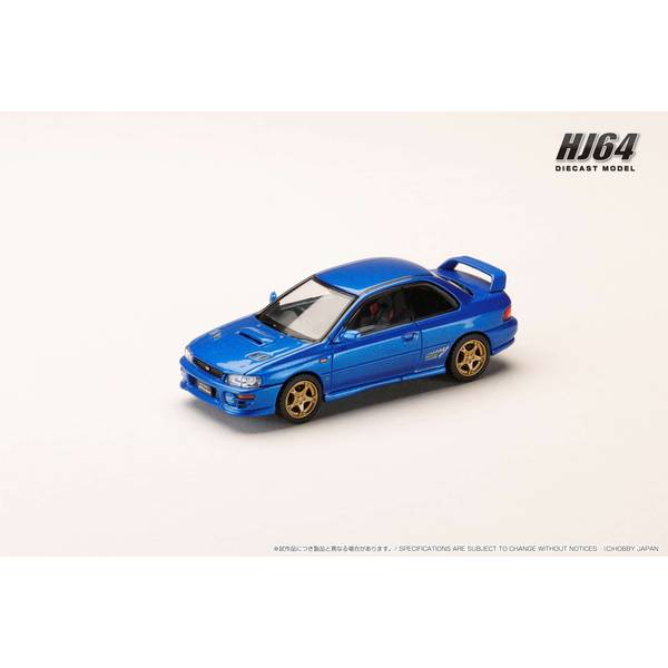 [ Back-order ] Hobby Japan HJ641079ABL 1:64 SUBARU Impreza PURE SPORTS COUPE WRX type R STi Version GC8 SONIC BLUE MICA Diecast model car