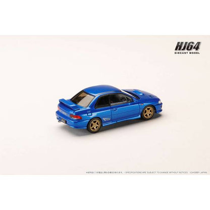 [ Back-order ] Hobby Japan HJ641079ABL 1:64 SUBARU Impreza PURE SPORTS COUPE WRX type R STi Version GC8 SONIC BLUE MICA Diecast model car