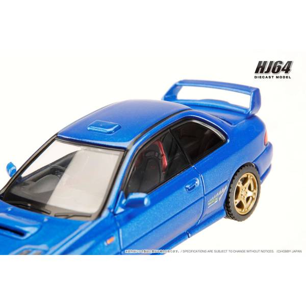 [ Back-order ] Hobby Japan HJ641079FBL 1:64 SUBARU Impreza PURE SPORTS COUPE WRX type R STi Version GC8 ‡X Limited SONIC BLUE MICA  Diecast model car
