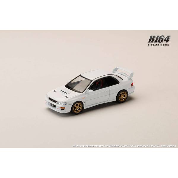 [ Back-order ] Hobby Japan HJ641079JW 1:64 SUBARU Impreza PURE SPORTS COUPE WRX type R STi Ver GC8 XWR Type Front Bumper PURE WHITE Diecast model car