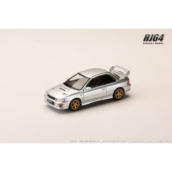 [ Back-order ] Hobby Japan HJ641079JS 1:64 SUBARU Impreza PURE SPORTS COUPE WRX type R STi Version GC8 ‡XWR Type Front Bumper ARCTIC SILVER METALLIC Diecast model car
