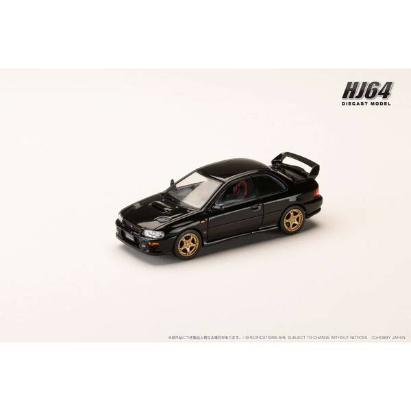 [ Back-order ] Hobby Japan HJ641079JBK 1:64 SUBARU Impreza PURE SPORTS COUPE WRX type R STi Ver GC8 XWR Type Front Bumper BLACK MICA Diecast model car