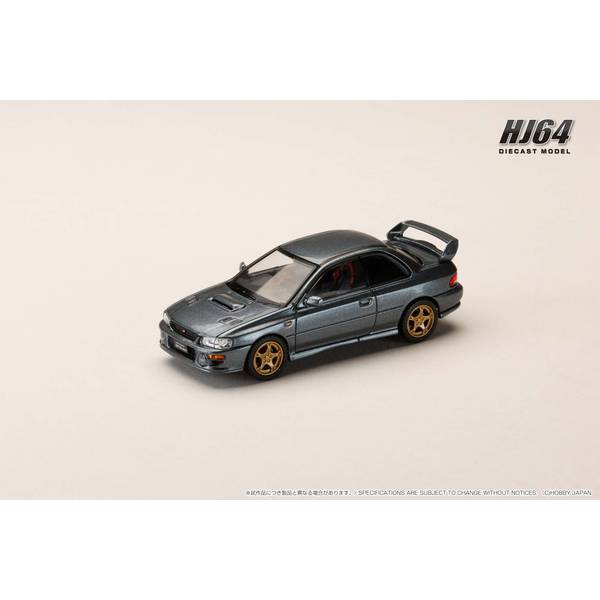 [ Back-order ] Hobby Japan HJ641079JGM 1:64 SUBARU Impreza PURE SPORTS COUPE WRX type R STi Ver GC8 XWR Type Front Bumper COOL GRAY MECALLI Diecast model car
