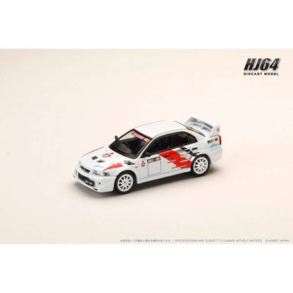 [ Back-order ] Hobby Japan HJ643033RA 1:64 MITSUBISHI LANCER RS EVOLUTION 6 CP9A 2000 RALLIART WHITE Diecast model car
