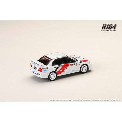 [ Back-order ] Hobby Japan HJ643033RA 1:64 MITSUBISHI LANCER RS EVOLUTION 6 CP9A 2000 RALLIART WHITE Diecast model car