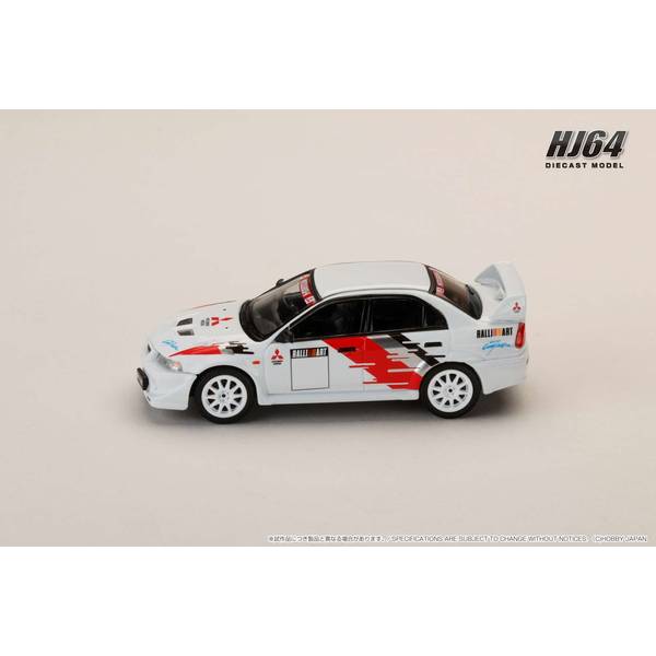 [ Back-order ] Hobby Japan HJ643033RA 1:64 MITSUBISHI LANCER RS EVOLUTION 6 CP9A 2000 RALLIART WHITE Diecast model car