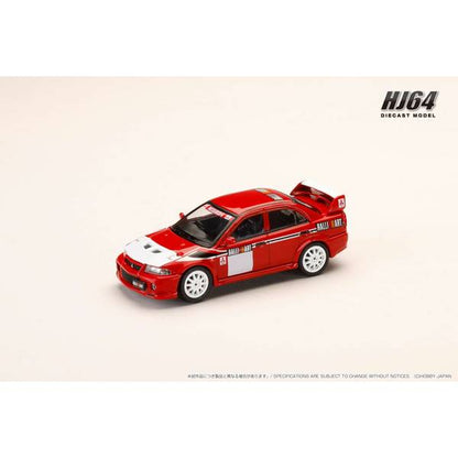 [ Back-order ] Hobby Japan HJ643033RB 1:64 MITSUBISHI LANCER RS EVOLUTION 6 CP9A 2000 RALLIART RED Diecast model car