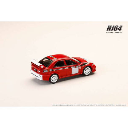 [ Back-order ] Hobby Japan HJ643033RB 1:64 MITSUBISHI LANCER RS EVOLUTION 6 CP9A 2000 RALLIART RED Diecast model car