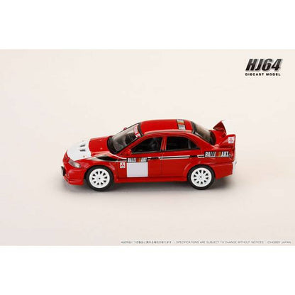 [ Back-order ] Hobby Japan HJ643033RB 1:64 MITSUBISHI LANCER RS EVOLUTION 6 CP9A 2000 RALLIART RED Diecast model car