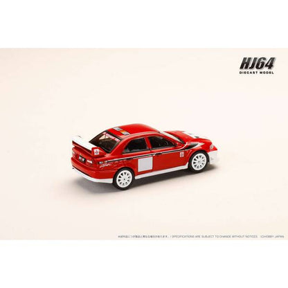 [ Back-order ] Hobby Japan HJ643033RC 1:64 MITSUBISHI LANCER RS EVOLUTION 6 CP9A 2000 RALLIART WHITE:RED Diecast model car