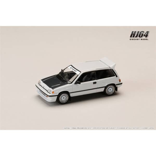 [ Back-order ] Hobby Japan HJ645029W 1:64 Honda CIVIC AT LATE VERSION JDM Street Racer WHITE Diecast model car