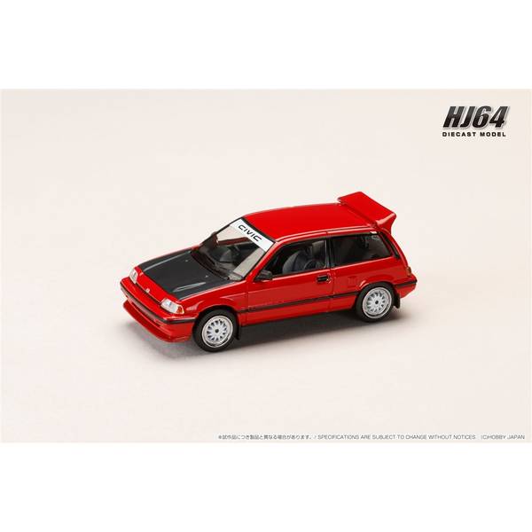 [ Back-order ] Hobby Japan HJ645029R 1:64 Honda CIVIC AT LATE VERSION JDM Street Racer RED Diecast model car