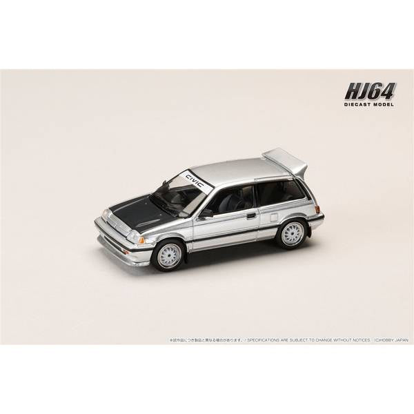 [ Back-order ] Hobby Japan HJ645029S 1:64 Honda CIVIC AT LATE VERSION JDM Street Racer SILVER Diecast model car