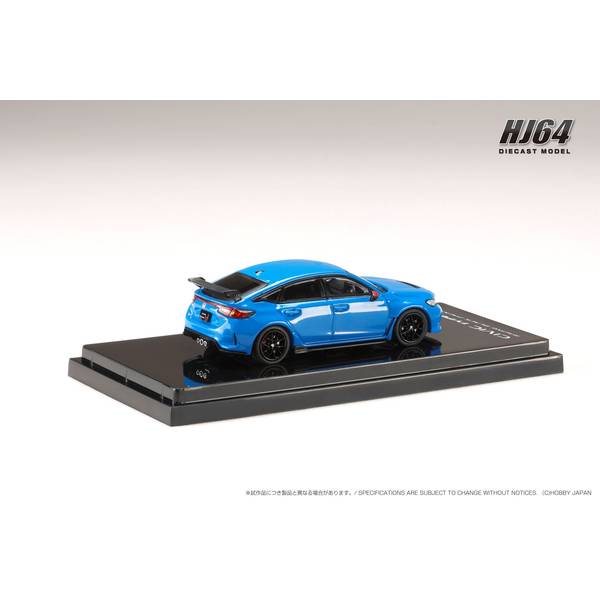 [ Back-order ] Hobby Japan HJ645063BL 1:64 Honda CIVIC TYPE R FL5 RACING BLACK Package Genuine Optional Parts RACING BLUE PEARL Diecast model car