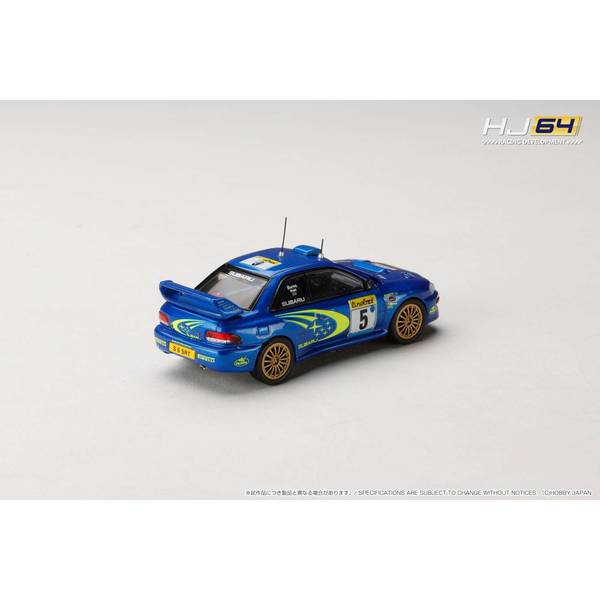 [ Back-order ] Hobby Japan HJR645041A 1:64 SUBARU IMPREZA WRC 1999 #5 MONTE CARLO Diecast model car