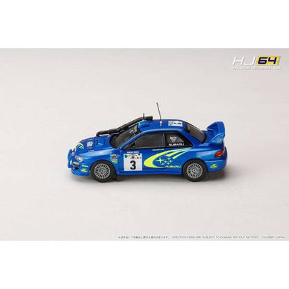 [ Back-order ] Hobby Japan HJR646041E 1:64 SUBARU IMPREZA WRC 1999 2000 #3 SAFARI Diecast model car