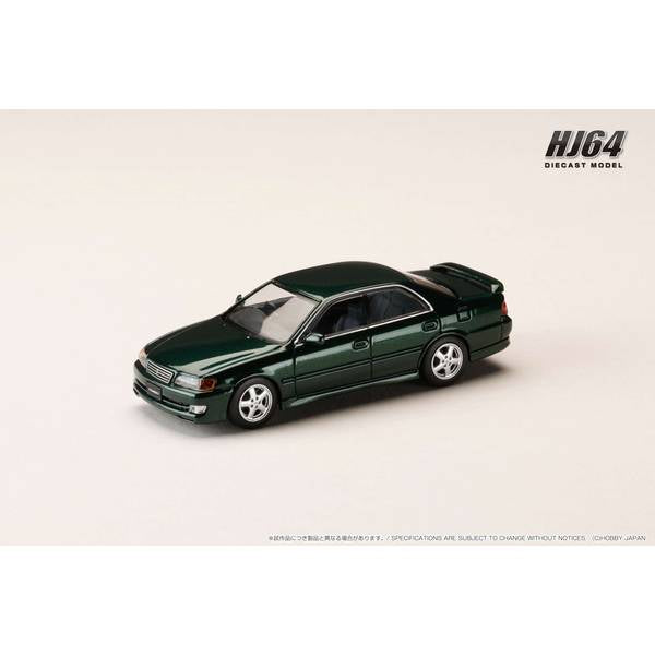 [ Back-order ] Hobby Japan HJ641072GR 1:64 Toyota CHASER TOURER V JZX100 EARLY VERSION 1996 DARK GREEN MICA Diecast model car