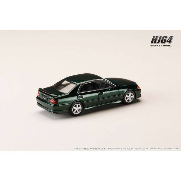 [ Back-order ] Hobby Japan HJ641072GR 1:64 Toyota CHASER TOURER V JZX100 EARLY VERSION 1996 DARK GREEN MICA Diecast model car