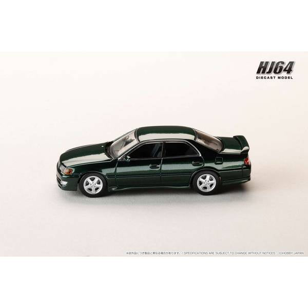 [ Back-order ] Hobby Japan HJ641072GR 1:64 Toyota CHASER TOURER V JZX100 EARLY VERSION 1996 DARK GREEN MICA Diecast model car