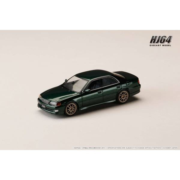 [ Back-order ] Hobby Japan HJ645072AGR 1:64 Toyota CHASER TOURER V JZX100 EARLY VERSION 1996 JDM STYLE 10 SPOKES Wheel DARK GREEN MICA Diecast model car