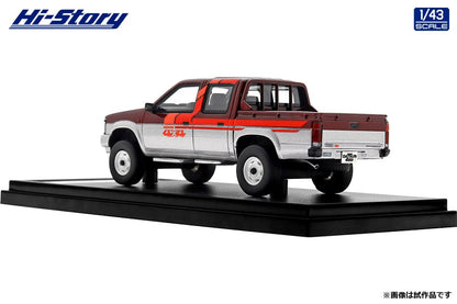 [ Back-order ] Hi-Story HS422RE2 1:43 NISSAN DATSUN 4WD Double Cab AD 1985 Dark Red Metallic Silver Metallic Two-Tone Resin model car