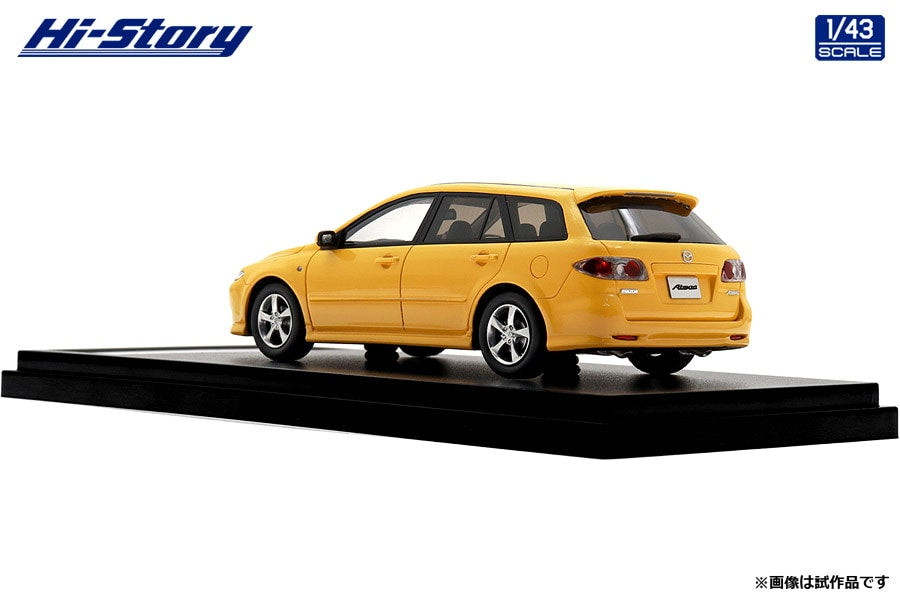 [ Back-order ] Hi-Story HS490YE 1:43 MAZDA ATENZA Sports Wagon 23S 2004 Canary Yellow Mica Resin model car