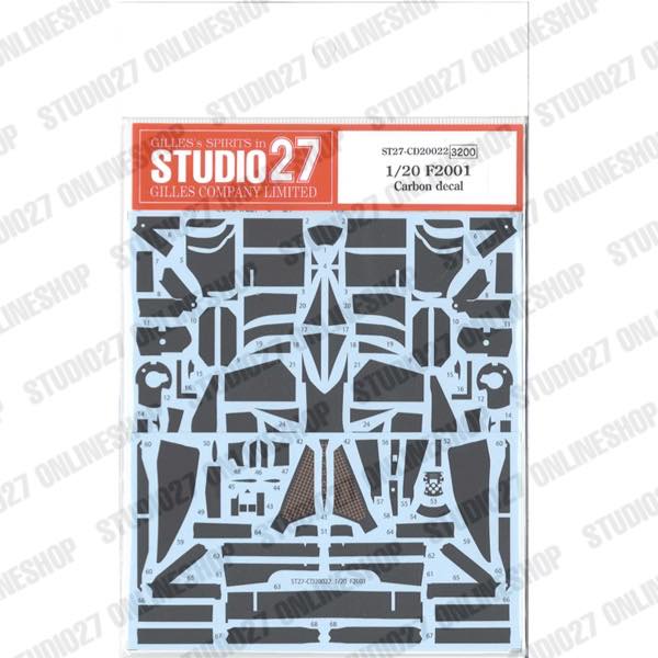 [ Back-order ] STUDIO27 CD20022 1:20 F2001 Carbon decal for TAMIYA Carbon Decal