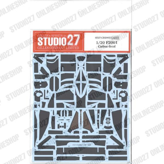 [ Back-order ] STUDIO27 CD20022 1:20 F2001 Carbon decal for TAMIYA Carbon Decal