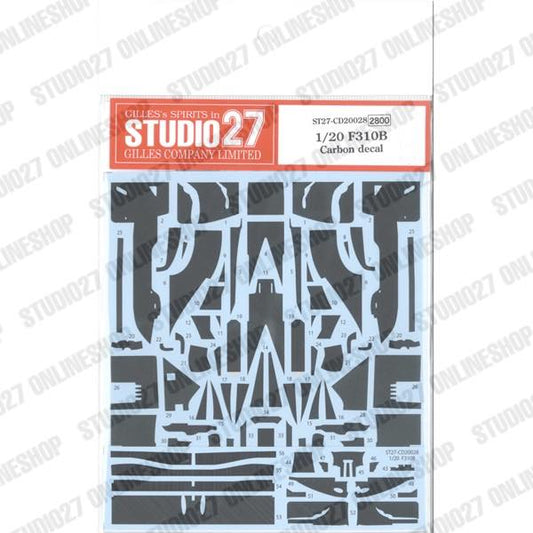 [ Back-order ] STUDIO27 CD20028 1:20 F310B Carbon decal forTAMIYA20045 Carbon Decals