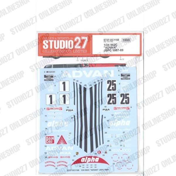 [ Back-order ] STUDIO27 DC1168 1:24 962C "ADVAN" JSPC 1987-89 for Hasegawa [Original Decals]