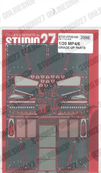 [ Back-order ] STUDIO27 FP20160 1:20 MP4/6 Upgrade Parts for FUJIMI Detail Up Parts