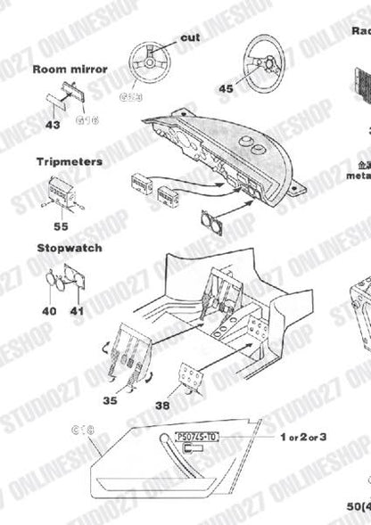 [ Back-order ] STUDIO27 FP24232 1:24 STRATOS SAFARI RALLY Upgrade Parts for HASEGAWA Detail Up Parts