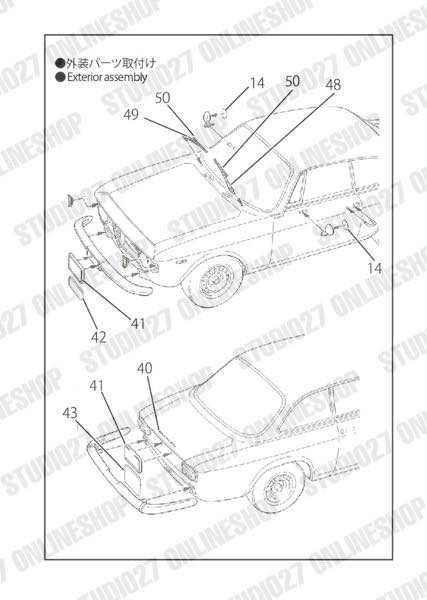 [ Back-order ] STUDIO27 FP24247 1:24 Giulia Sprint GTA Upgrade Parts for TAMIYA 【Detail Up Parts】