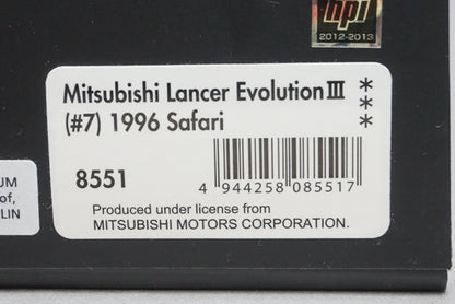 1:43 HPI 8551 Mitsubishi Lancer Evo III Safari 1996 #7