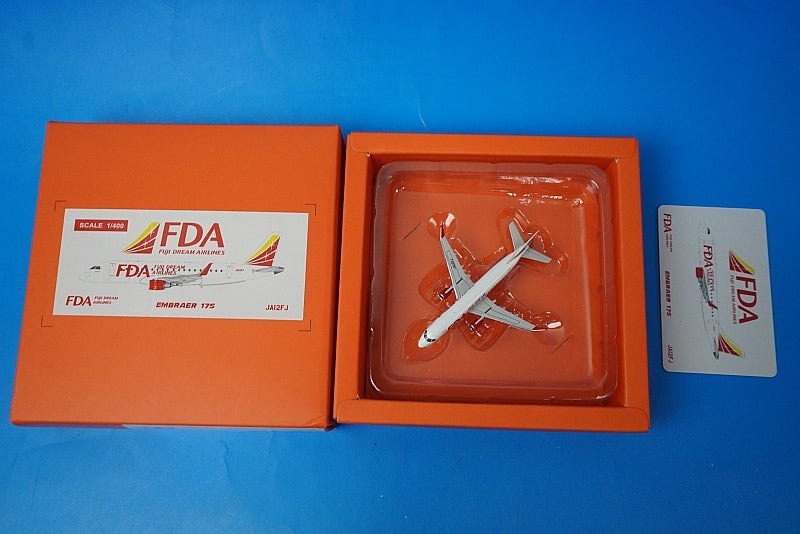1:400 Embraer 175 FDA No.12 White JA12FJ EW4175001 JC Wing airplane model