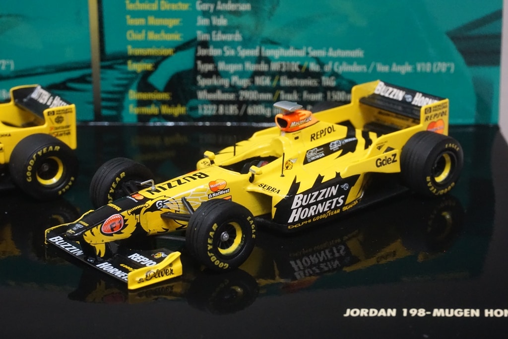 1:43 MINICHAMPS 402109798 Jordan Set 4/5 197 Peugeot 1997 / 198 Mugen Honda 1998