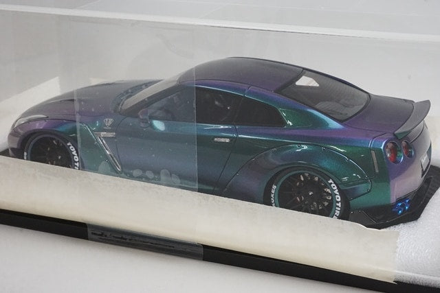 1:18 ignition model IG1033 LB-WORKS GT-R (R35) Metallic Purple / Green WEB Limited
