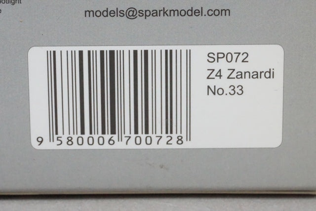 1:43 SPARK SP072 BMW Z4 GT3 Blancpain GT Portugal 2014 #33