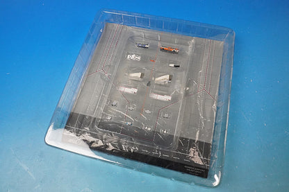 1:400 17-piece ground support vehicle set (white) Haneda Airport No. 407 spot display with base plate GSE40077 ANA airplane model
