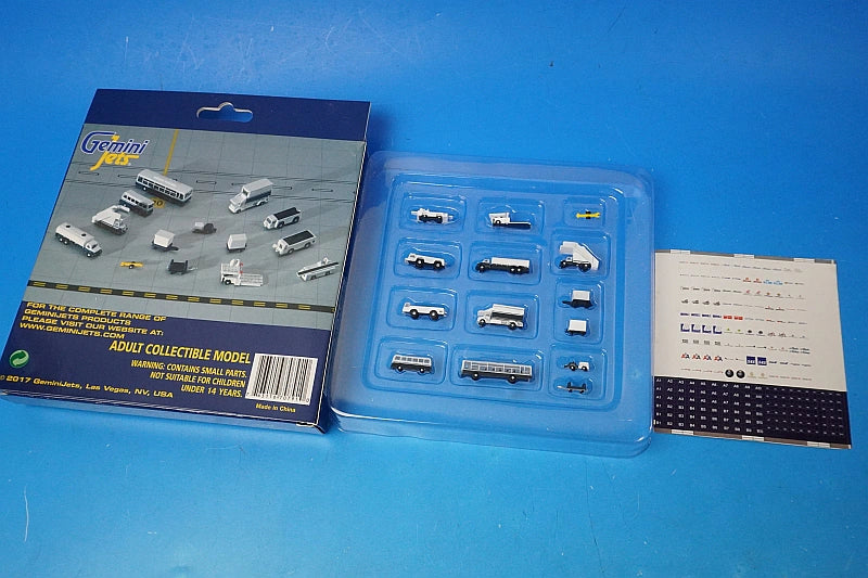1:400 AIRPORT SERVICE 14 Piece Ground Accessory Set Diorama GJARPTSETA Gemini
