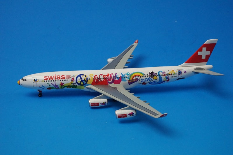 1:400 A340-300 Swiss International Airlines Flower Power HB-JMJ 56306 Dragon