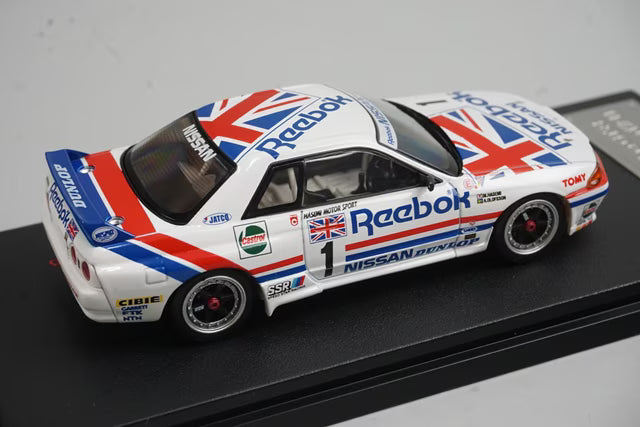 1:43 HPI 8606 Nissan Reebok Skyline GT-R JTC SUZUKA 1990 #1 model car