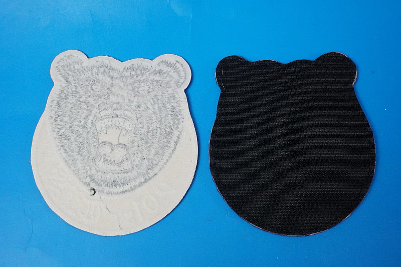 Patch JASDF F-15 201st Squadron Brown Bear (Large) High-Visibility Low-Visibility 2-Piece Set with hook and loop