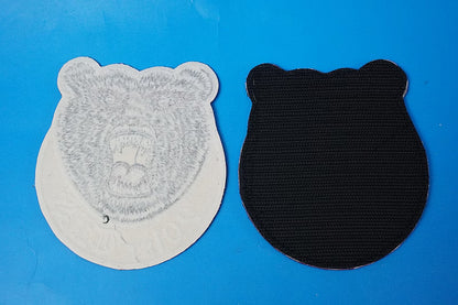 Patch JASDF F-15 201st Squadron Brown Bear (Large) High-Visibility Low-Visibility 2-Piece Set with hook and loop