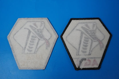Patch JASDF Aggressor Komatsu Air Base Shoulder Patch Hexagon Cobra 2 piece set without hook and loop