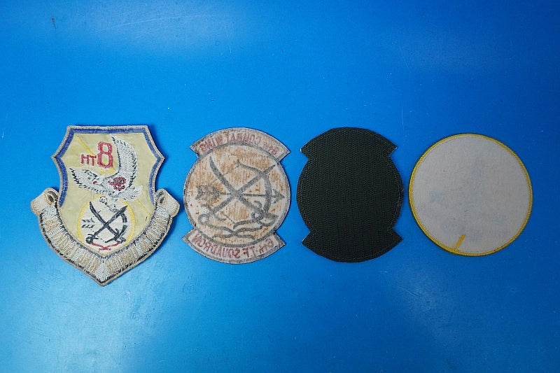 Patch JASDF Air Self-Defense Force 8th Wing 6th Squadron Tsuiki Air Base 2005 Final Year and others, 4 types, 4-piece set, with and without Velcro