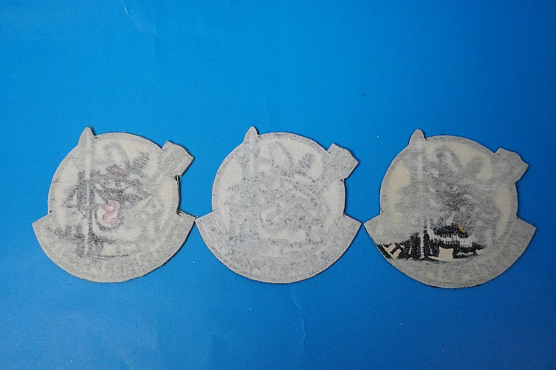 Patch JASDF 301st Squadron Super Phantom Spook 3-piece set different colors without hook and loop