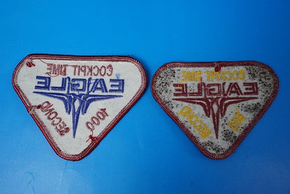 Patch JASDF COCKPIT TIME Eagle Flight Time 500-1000 Seconds High Visibility & Low Visibility 2-Piece Set without hook and loop